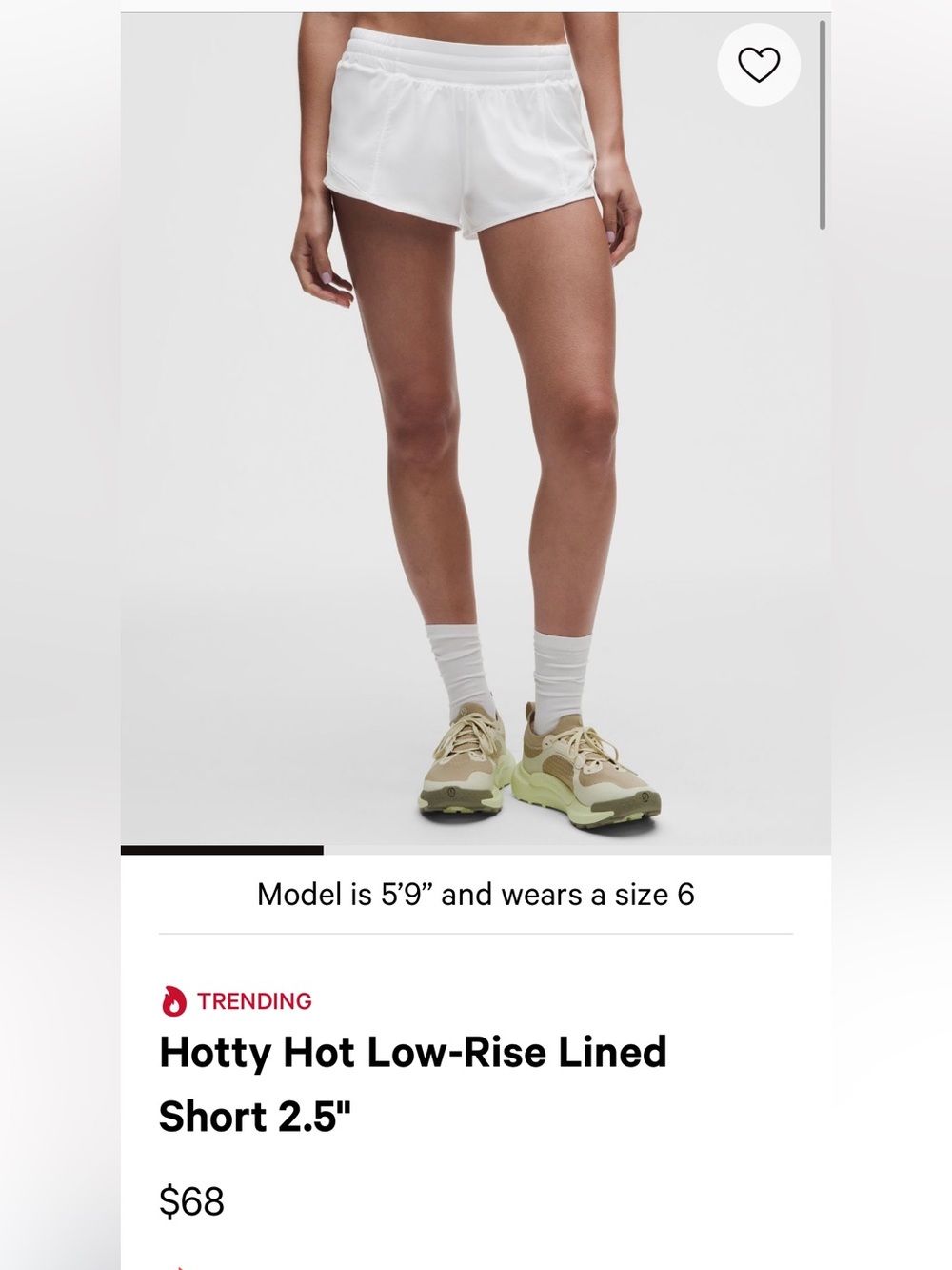 lululemon Purple Size 8 Hotty Hot Low-Rise 2.5” Shorts